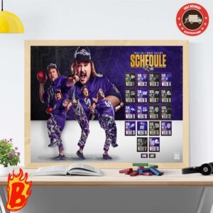 2024 Batimore Ravens Schedule NFL Ronnie The Raven Wall Decor Poster Canvas