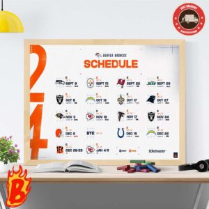 2024 Denver Broncos Schedule NFL Is Approaching Wall Decor Poster Canvas