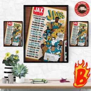2024 Jacksonville Jaguars Schedule NFL On The Way Wall Decor Poster Canvas