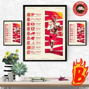 2024 Kansas City Chiefs Schedule NFL Is Approaching Wall Decor Poster Canvas