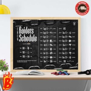 2024 Las Vegas Raiders Schedule NFL Is Approaching Wall Decor Poster Canvas