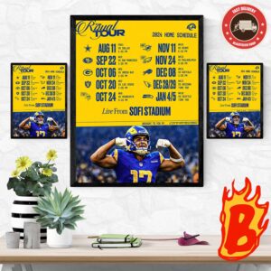 2024 Los Angeles Rams Schedule NFL Is Approaching Wall Decor Poster Canvas