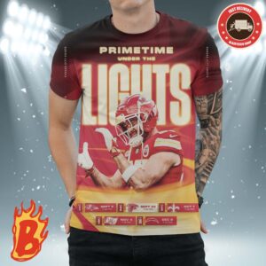 2024 NFl Schedule Kansas City Chiefs Prime Time Under Lights 3D Shirt