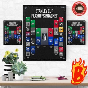 2024 Stanley Cup Playoffs Bracket Schedule Conference Finals NHL Wall Decor Poster Canvas