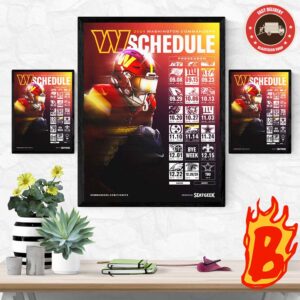 2024 Washington Commanders Schedule NFL Is Approaching Wall Decor Poster Canvas