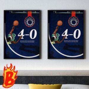 4-0 The Boston Celtics Sweep The Indiana Pacers To Advance To The NBA Finals Wall Decor Poster Canvas