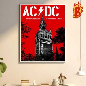 ACDC Show At La Cartuja Stadium 20 Mayo 2024 Seville Wall Decor Poster Canvas