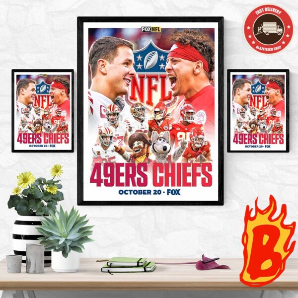 All Ready San Francisco 49ers Head To Head Kansas City Chiefs On Super Bowl LVIII Las Vegas Wall Decor Poster Canvas