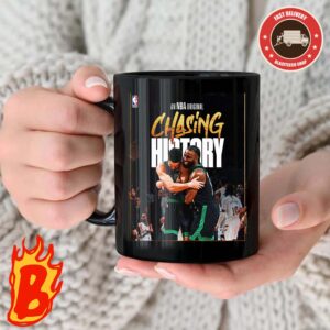 An NBA Orginal Jayson Tatum And Jayson Brown Chasing History NBA Conference Finals 2024 Coffee Ceramic Mug