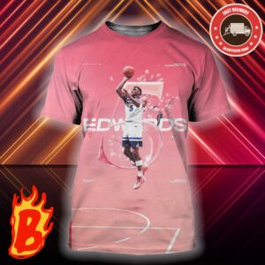 Anthony Edwards Adidas AE1 Georgia Red Clay Shooting Guard 3D Shirt