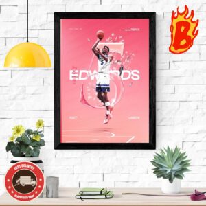 Anthony Edwards Adidas AE1 Georgia Red Clay Shooting Guard Wall Decor Poster Canvas