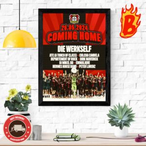Bayer 04 Leverkusen Celebrates The End Of The Season With Fans On Sunday May 26 At Leverkusen Wall Decor Poster Canvas
