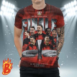 Bayer 04 Leverkusen Finale Are Ready To UEFA Europa In Dublin Arena 3D Shirt