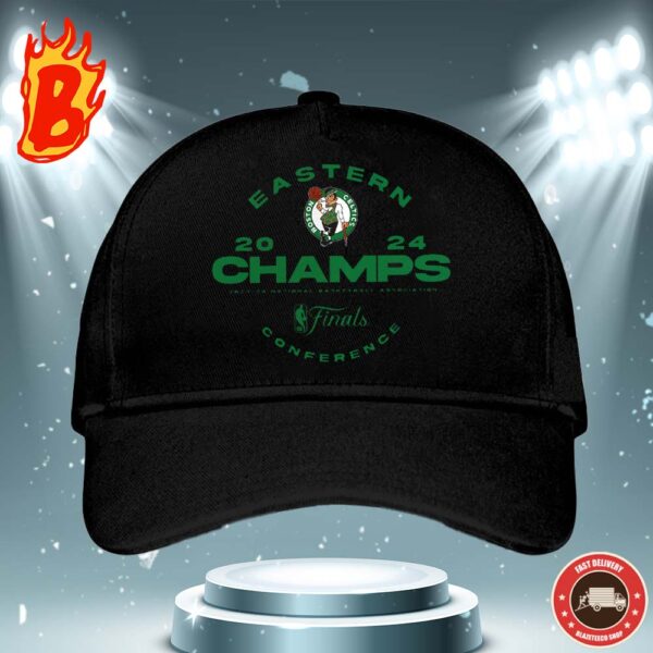 Boston Celtics 2024 Eastern Conference Champions Jump Ball Advanced NBA Finals Logo Classic Cap Hat Snapback