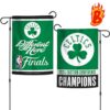 Official Boston Celtics Authentic 2024 NBA Eastern Conference Finals Champions Stylized Photo Two Sides Garden House Flag