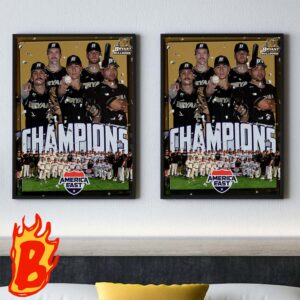 Bryant Bulldogs 2024 America East Baseball Tournament Champions Wall Decor Poster Cavnas