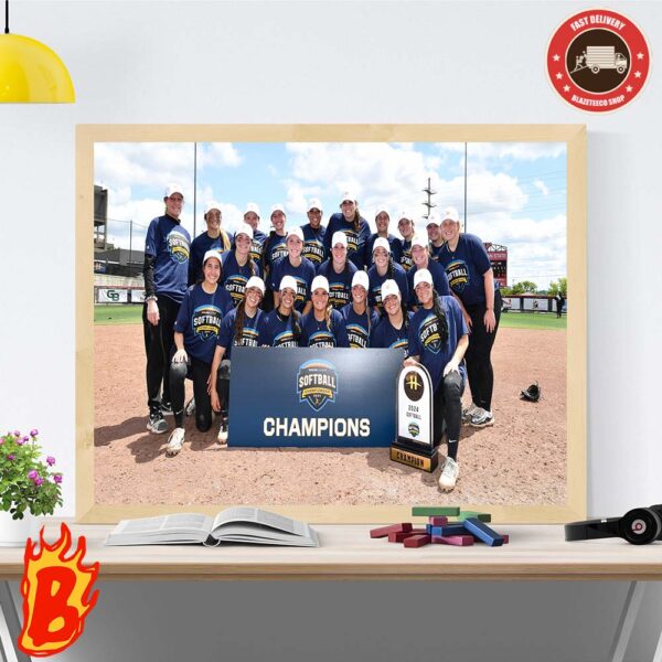 Cleveland State Softball Wins Horizon League Champions Team Photo Wall Decor Poster Canvas