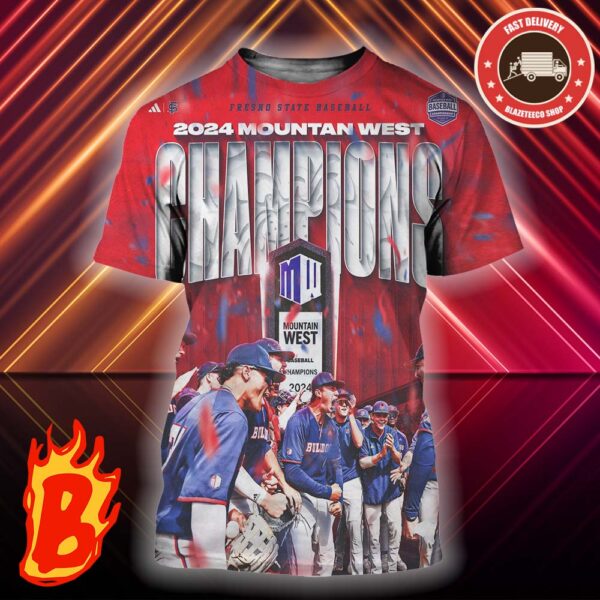 Congrat To Fresno State Bulldogs Baseball Has Been 2024 Mountan West Champions All Over Print Shirt