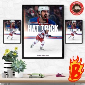 Congrats Chris Kreider From New York Rangers Has Taken A Hat Trick And Beat Carolina Hurricanes NHL Playoffs Wall Decor Poster Canvas