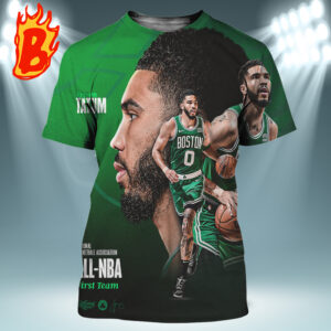Congrats Jayson Tatum From Boston Celtics Is 2023-2024 All NBA First Team For The Three Straight Seasons All Over Print Shirt