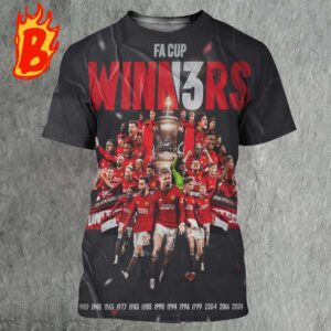Congrats Manchester United Are Emirates FA Cup Final 2024 Champions Thirteen Times Winners All Over Print Shirt