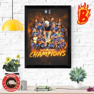 Congrats To Atalanta BC Has Been Champions Of UEFA League Conference Finals UEFA Europa League Wall Decor Poster Canvas