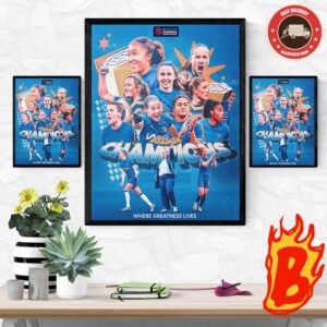 Congrats To Barclays Womens Has Been A Champions Of Super League Championship 2023-2024 Wall Decor Poster Canvas