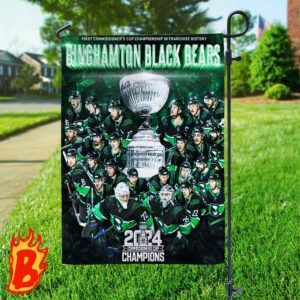 Congrats To Binghamton Black Bears Has Been Champpion On Commissiners Cup Championship 2024 Two Sides Garden House Flag