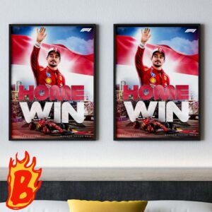 Congrats To Charles Leclerc Has Been Winner The Moaco Grand Prix 2024 Wall Decor Poster Cavnas