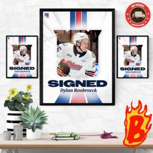 Congrats To Dylan Roobroeck Has Been Singed To New York Ranger NHL Wall Decor Poster Canvas