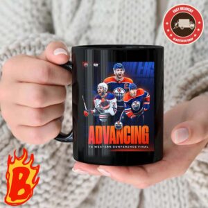 Congrats To Edmonton Oilders Has Been Advanced To Western Conference Finals Stanley Cup Playoffs 2024 NHL Coffee Ceramic Mug