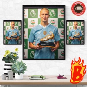Congrats To Erling Haaland Has Been Taken Two Seasons Two Titles Two Golden Boots Premier League Title At Premier League Wall Decor Poster Canvas