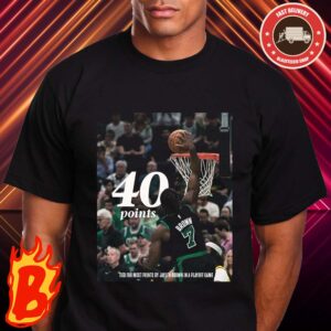 Congrats To Jaylen Brown From Boston Celtics Tied For Most Points In A Playoff Game NBA Classic T-Shirt