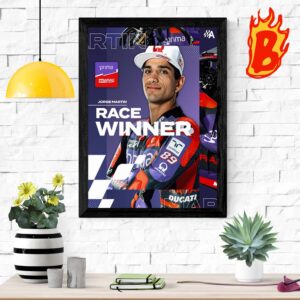 Congrats To Jorge Martin Has Been Winner The French GP Wall Decor Poster Canvas