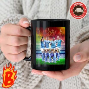 Congrats To Manchester City Is The Only Club To Win The Premier League Four Straight Times And Break A Record Held With Manchester United Coffee Ceramic Mug