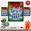 Congrats To Manchester City Has Been The Champions Of Premier League Four In A Row Team Photo 2024 Wall Decor Poster Canvas