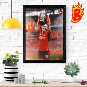 Congrats To Manchester United Has Been Winner The Womens FA Cup For The First Time Wall Decor Poster Canvas