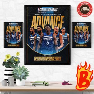 Congrats To Minnesota Timberwolves Has Been Advanced To The Western Conference Finals NBA Wall Decor Poster Canvas