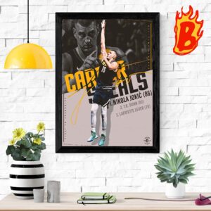 Congrats To Nikola Jokic From Denver Nuggets Has Been Taken 86 Steals In 86 Career NBA Playoffs Games Career Steals Wall Decor Poster Canvas