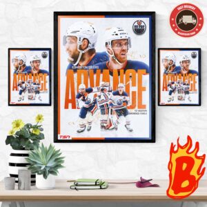 Congrats To The Edmonton Oilers Defeat The Vancouver Canucks In Game 7 To Advance To The Western Conference Finals NHL Wall Decor Poster Canvas