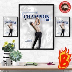 Congrats To Xander Schauffele From New York Golf Has Been Taken PGA Champion 2024 Wall Decor Poster Canvas
