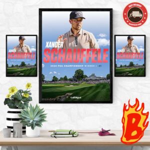 Congrats To Xander Schauffele From New York Golf Has Been Winner His Firts Career Major At The 2024 PGA Champioship At Valhala Wall Decor Poster Canvas