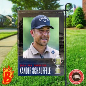 Congrats To Xander Schauffele From New York Golf Wins His Firts Career Major At The 2024 PGA Champioship Two Sides Garden House Flag