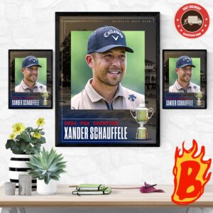Congrats To Xander Schauffele From New York Golf Wins His Firts Career Major At The 2024 PGA Champioship Wall Decor Poster Canvas