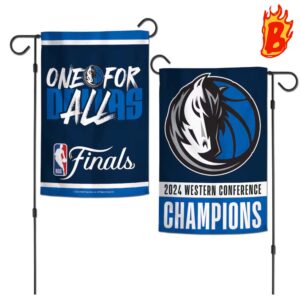 Dallas Mavericks 2024 Western Conference Champions Two Sides Garden House Flag