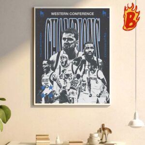 Dallas Mavericks All Ready To Western Conference Champion NBA Wall Decor Poster Canvas