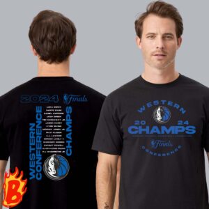Dallas Mavericks 2024 Western Conference Champions Jump Ball Roster Two Sides Unisex T-Shirt