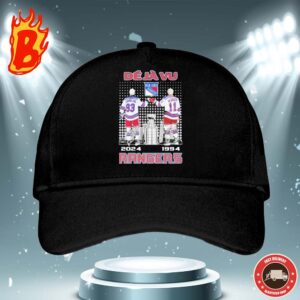 Deja Vu New York Rangers Messier 1994 And Zibanejad 2024 Signatures Classic Cap Hat Snapback