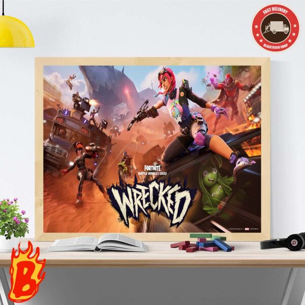 Fortnite Battle Royale Chapter 5 Season 3 Wrecked Official Gameplay Wall Decor Poster Canvas