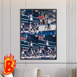 Frame It Anthony Edwards Poster Dunk On NBA Minnesota Timberwolves Vs Dallas Mavericks Western Conference Finals In Game 3 Wall Decor Poster Canvas